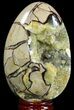 Septarian Dragon Egg Geode - Yellow Crystals #89571-2